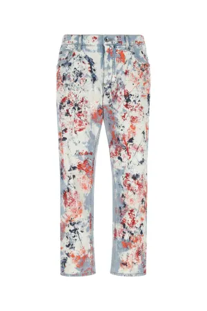 Dolce & Gabbana Marbled Printed Jeans