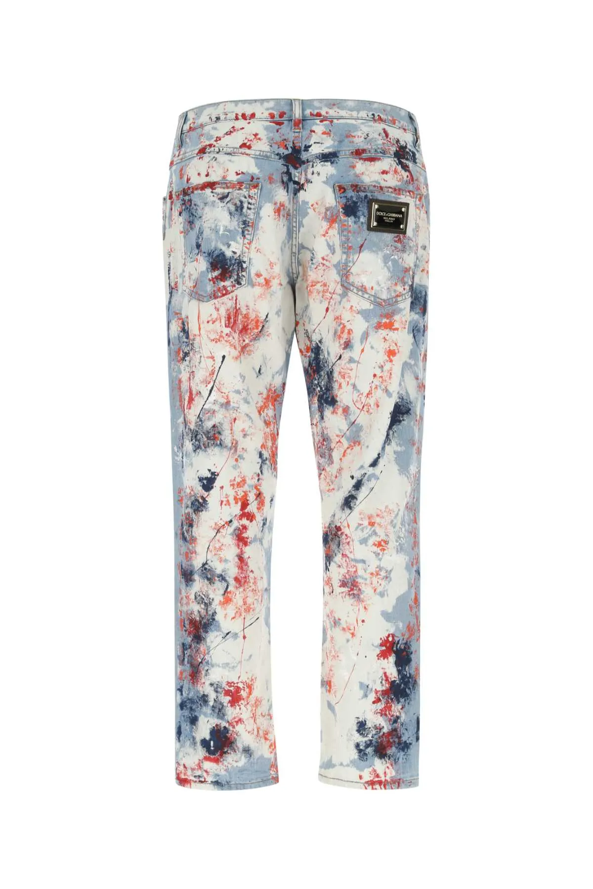 Dolce & Gabbana Marbled Printed Jeans
