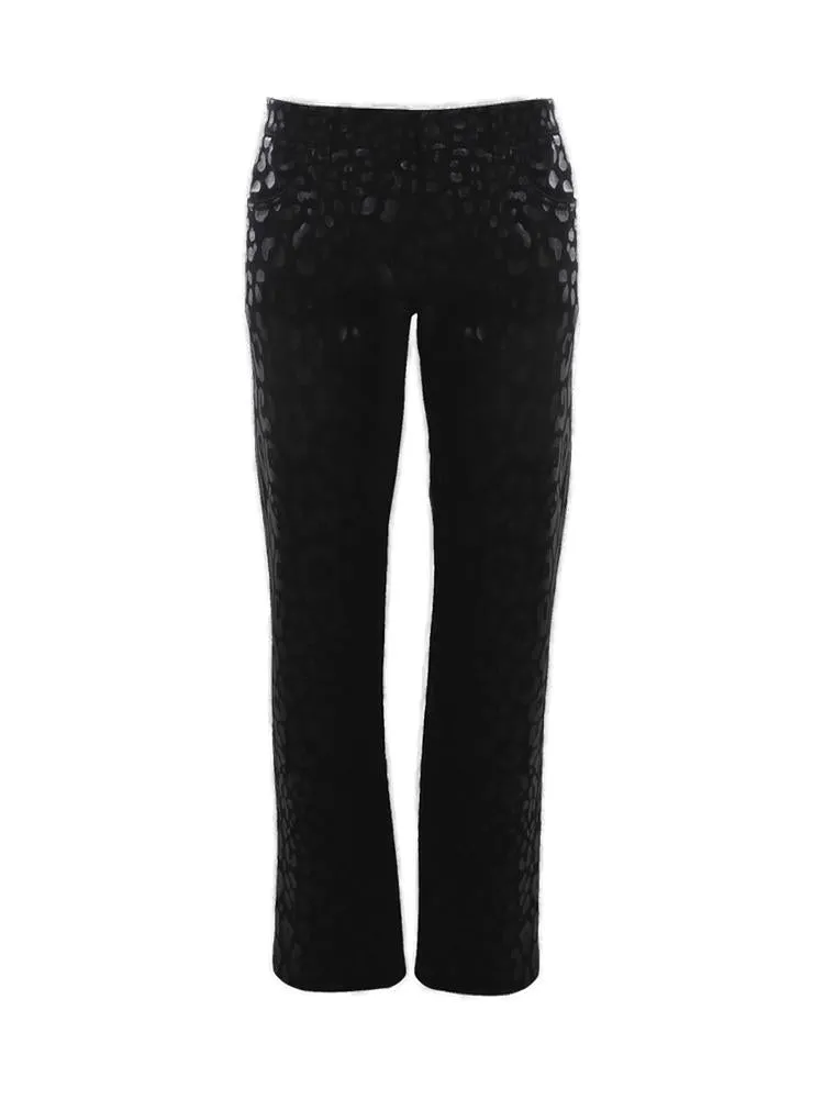 Dolce & Gabbana Mid Rise Leopard Printed Jeans