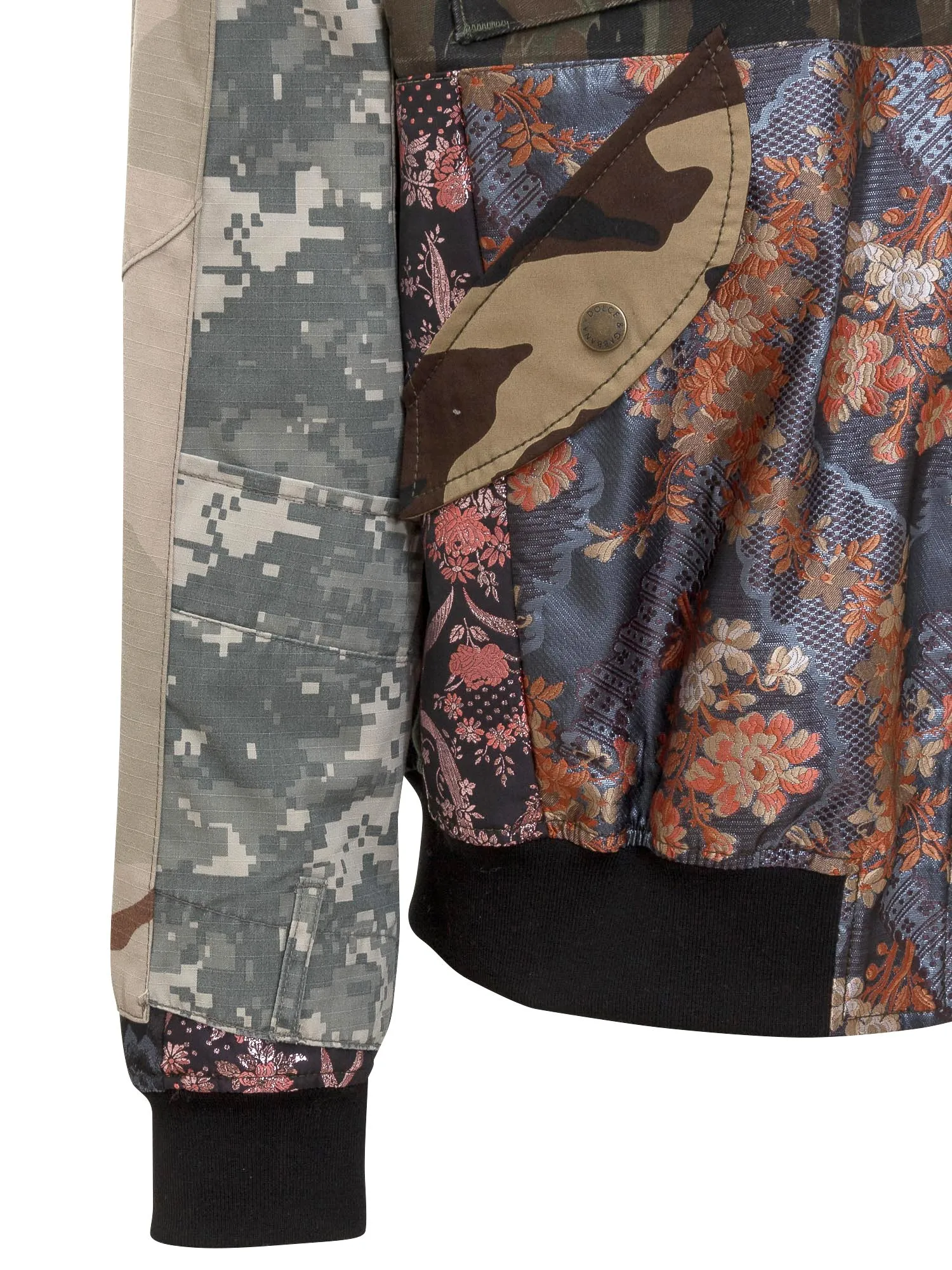 Dolce & Gabbana Patchwork Zip-Up Bomber Jacket