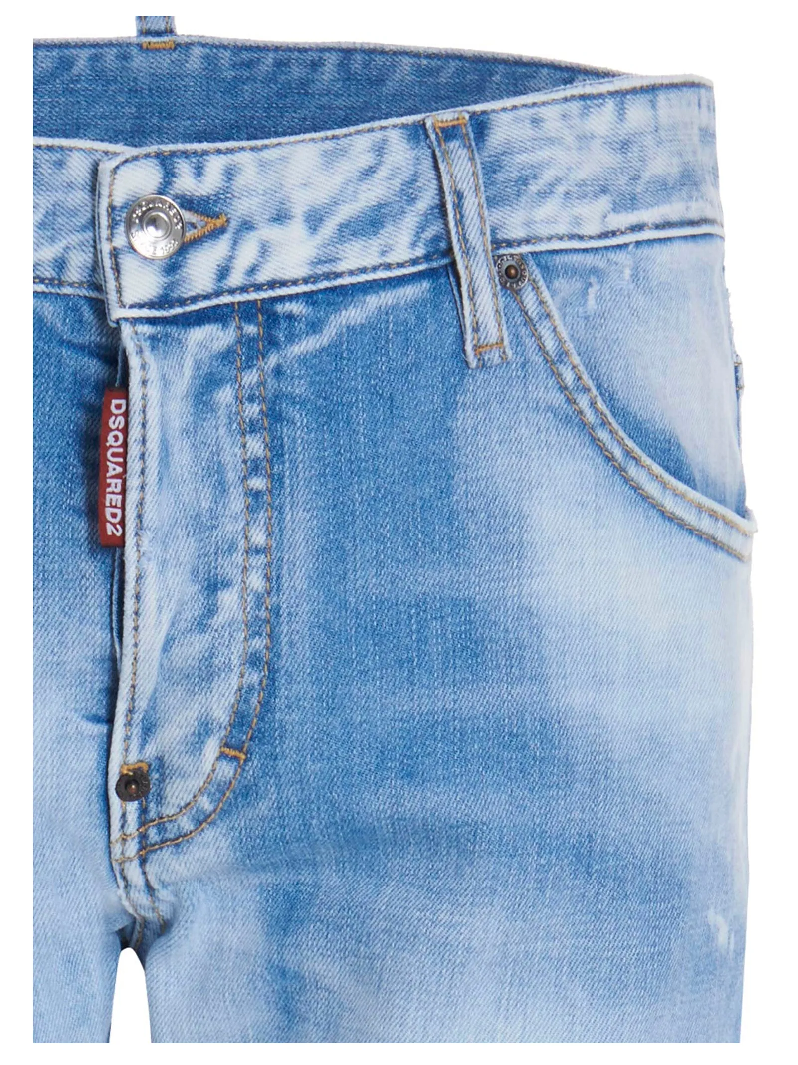 Dsquared2 Bleach Wash Skinny Jeans