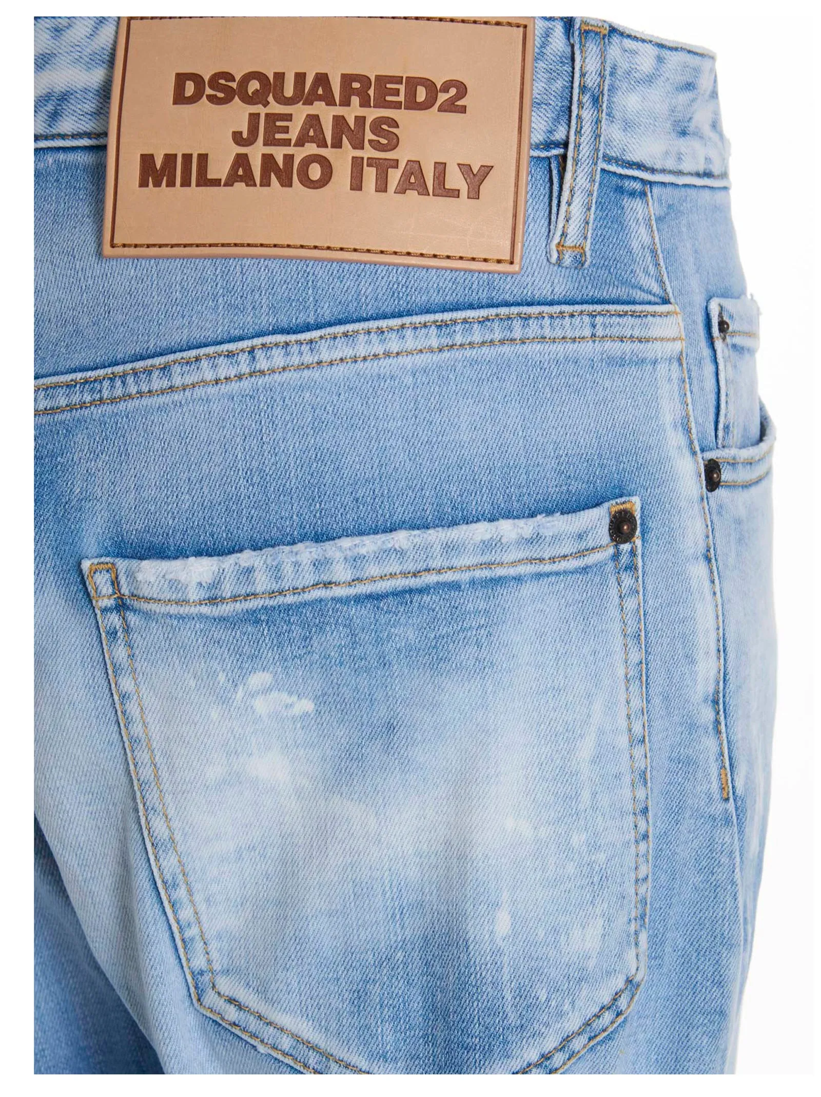 Dsquared2 Bleach Wash Skinny Jeans