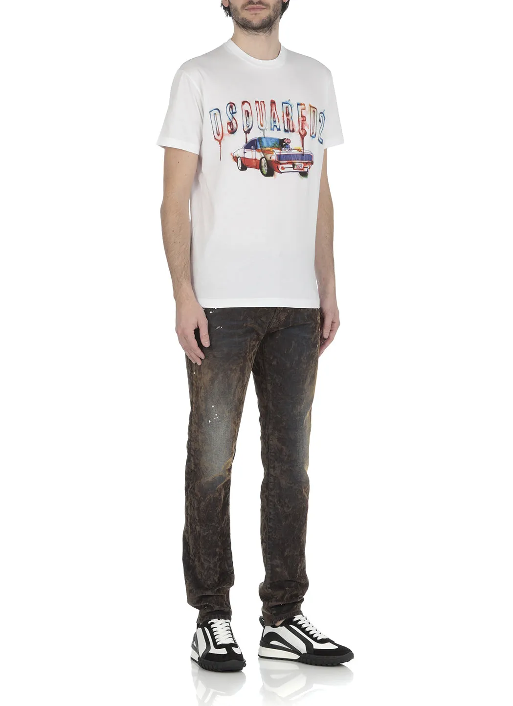 Dsquared2 Bleached Effect Straight-Leg Jeans