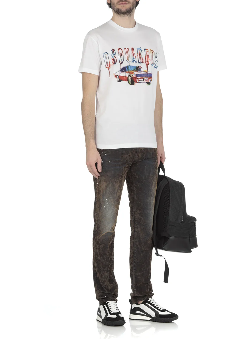 Dsquared2 Bleached Effect Straight-Leg Jeans
