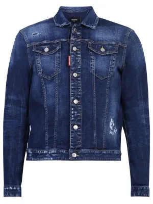 Dsquared2 Dan Logo Patch Denim Jacket