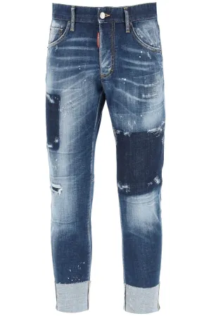 Dsquared2 Distressed Effect Turn-Up Brim Jeans