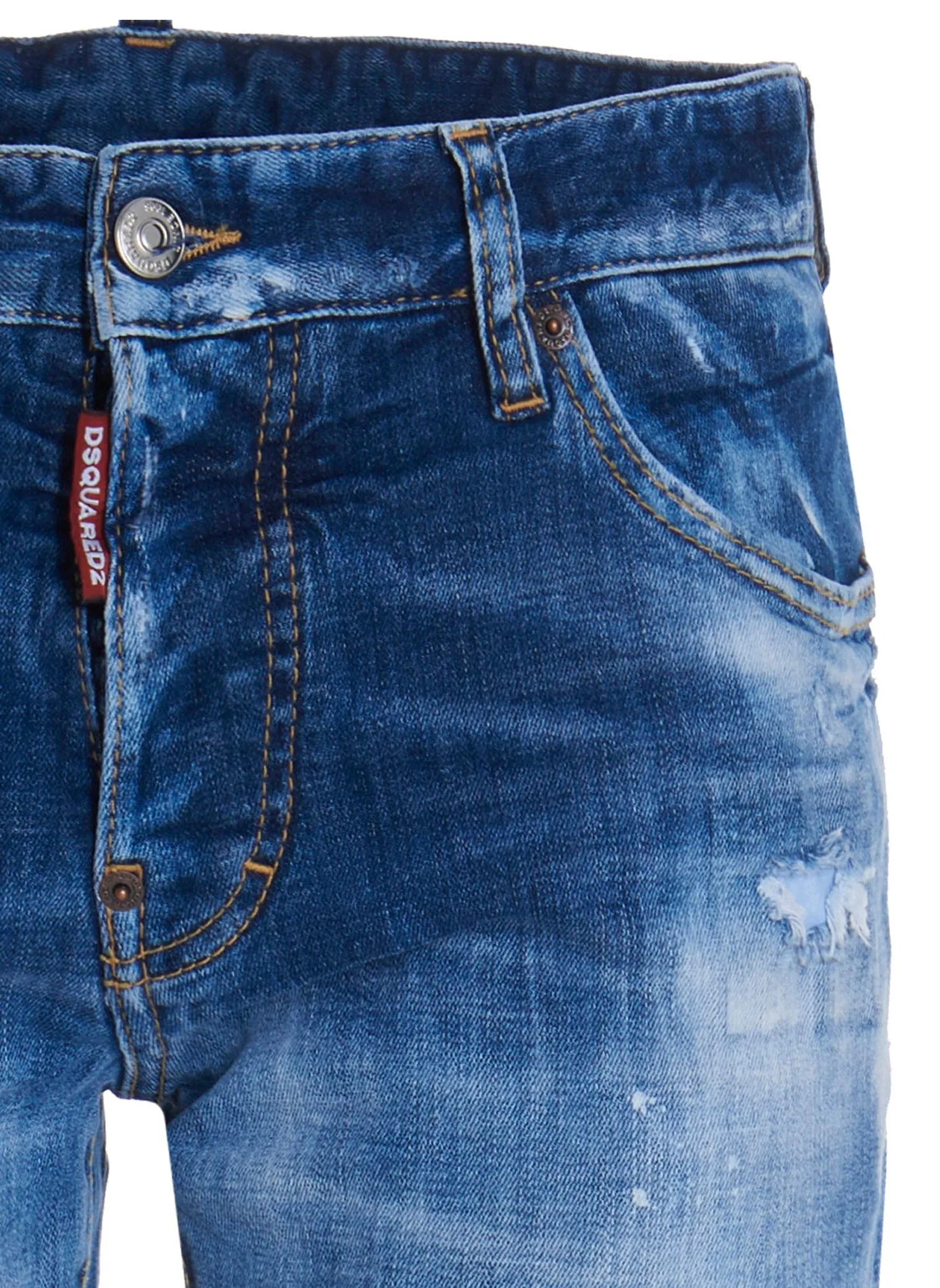 Dsquared2 Distressed Logo Patch Jeans