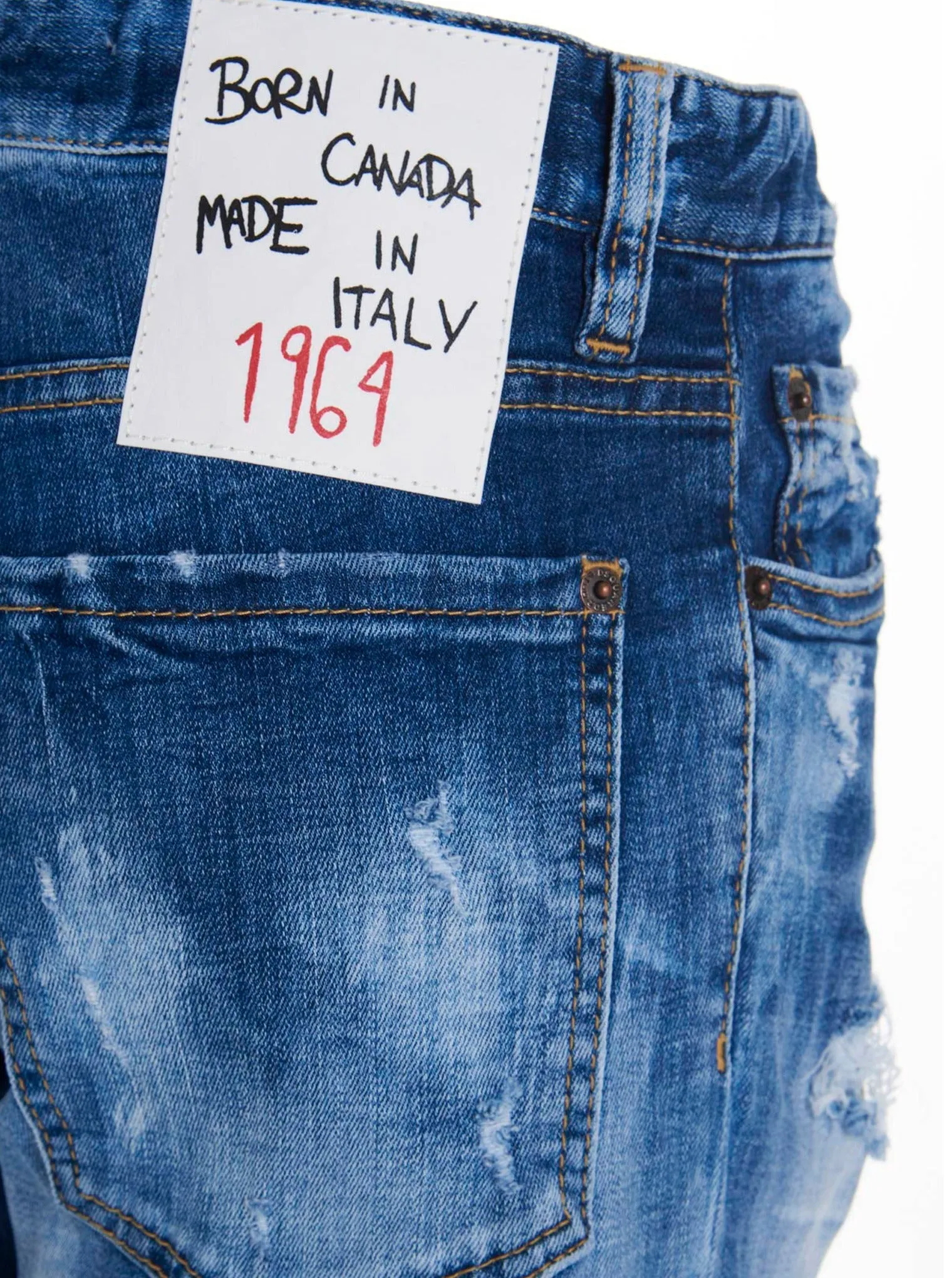 Dsquared2 Distressed Logo Patch Jeans