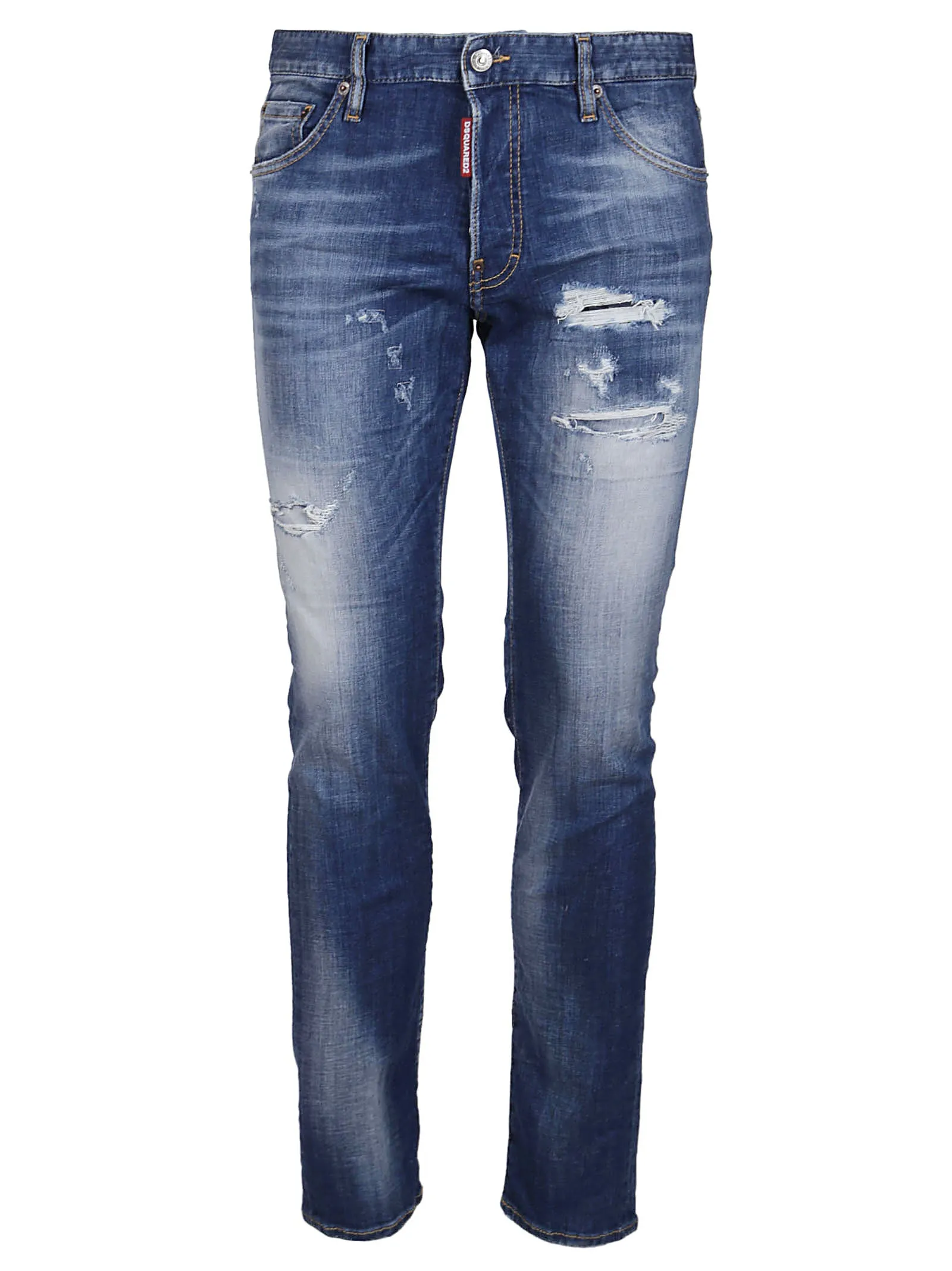 Dsquared2 Distressed Logo Patch Jeans