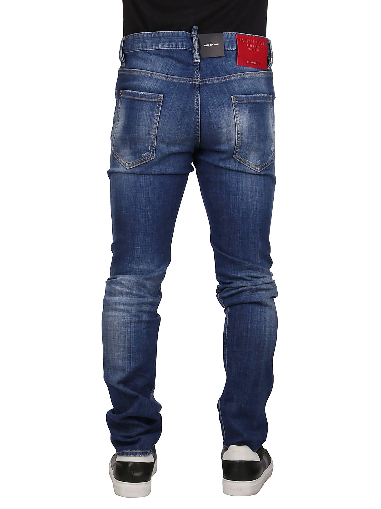 Dsquared2 Distressed Logo Patch Jeans
