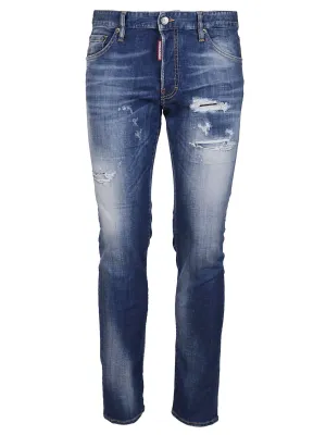 Dsquared2 Distressed Logo Patch Jeans