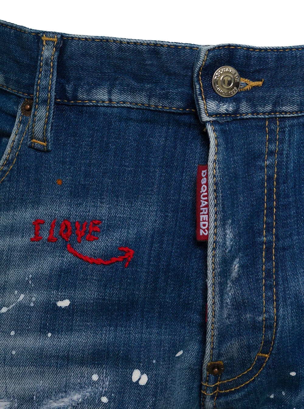 Dsquared2 Distressed Sknniy Cut Jeans
