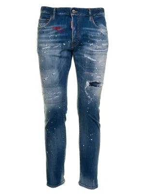 Dsquared2 Distressed Sknniy Cut Jeans