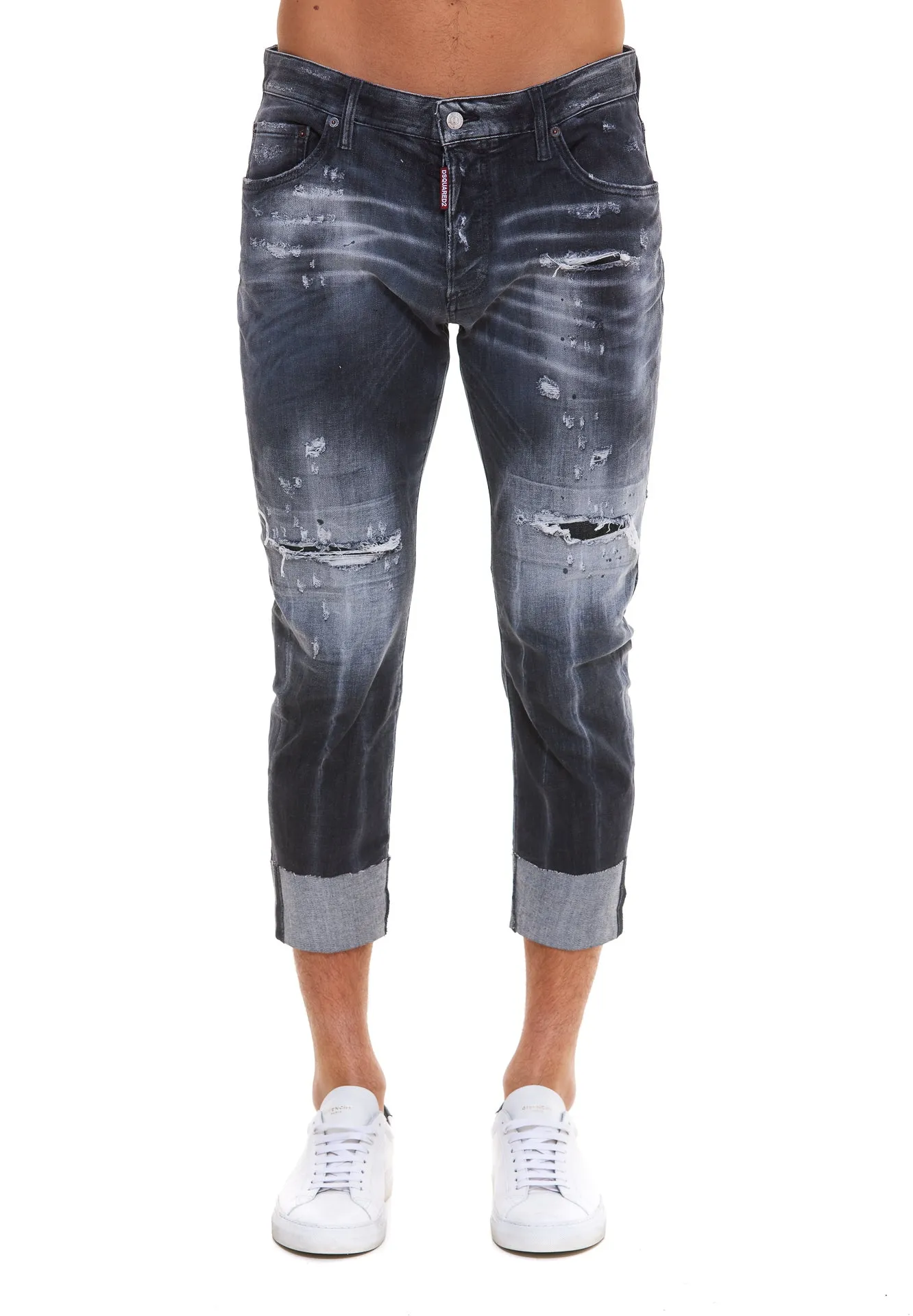Dsquared2 Distressed Slash Wash Jeans