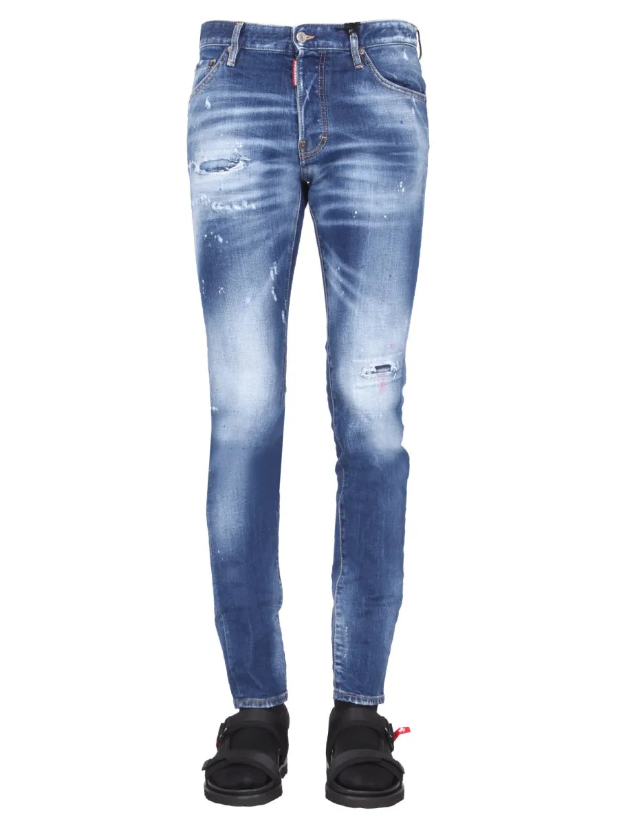 Dsquared2 Distressed Washed-Out Jeans