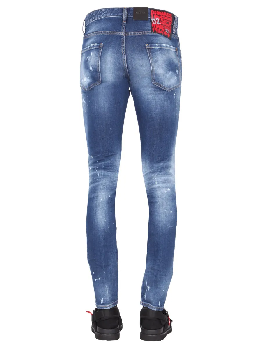Dsquared2 Distressed Washed-Out Jeans