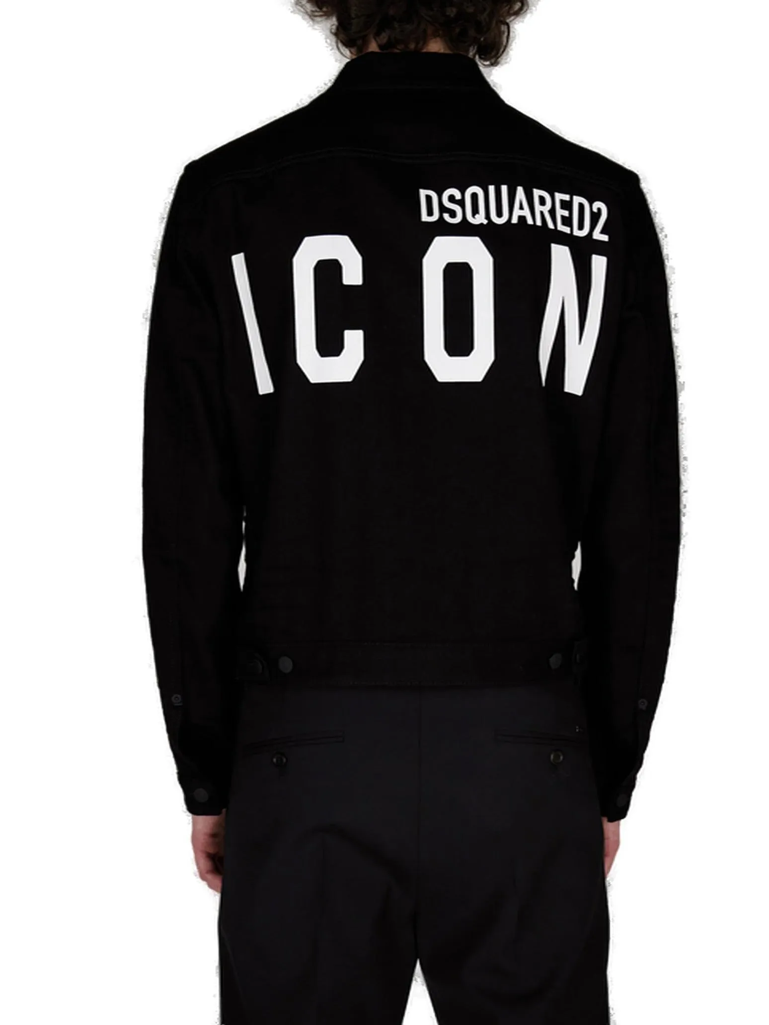Dsquared2 Icon Logo Printed Denim Jacket