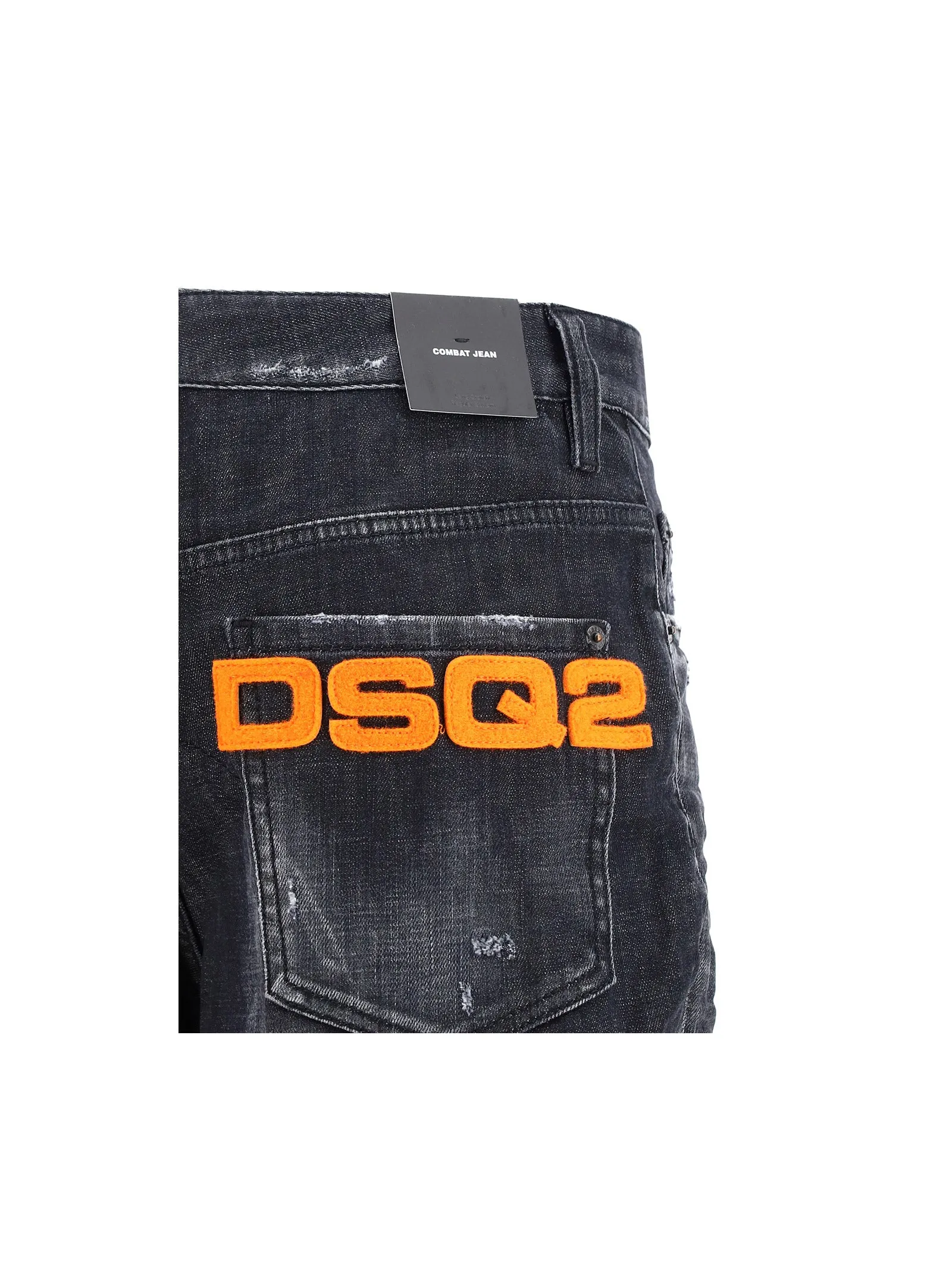 Dsquared2 Logo Patch Cropped Jeans