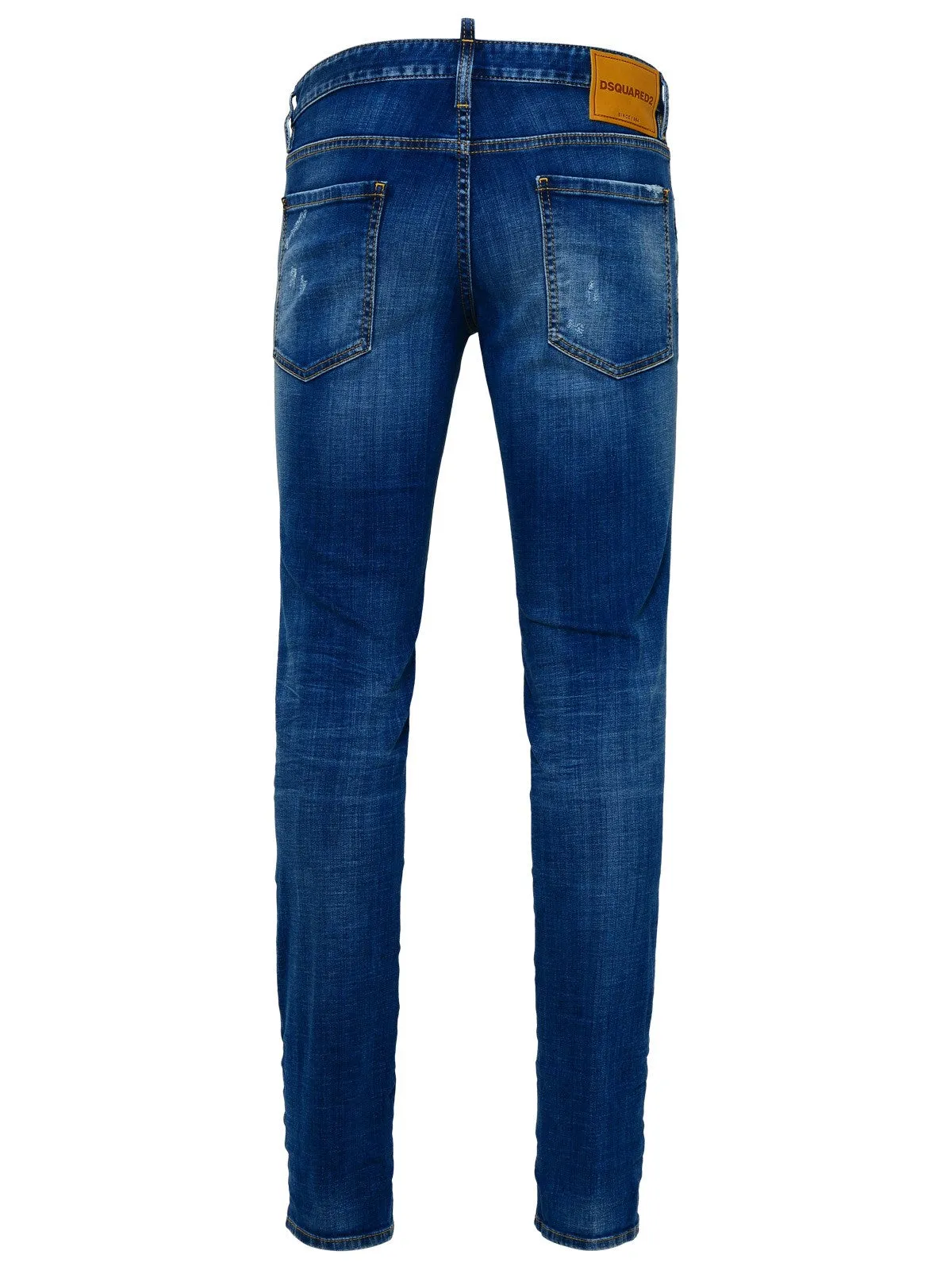 Dsquared2 Logo Patch Stonewashed Skinny Jeans