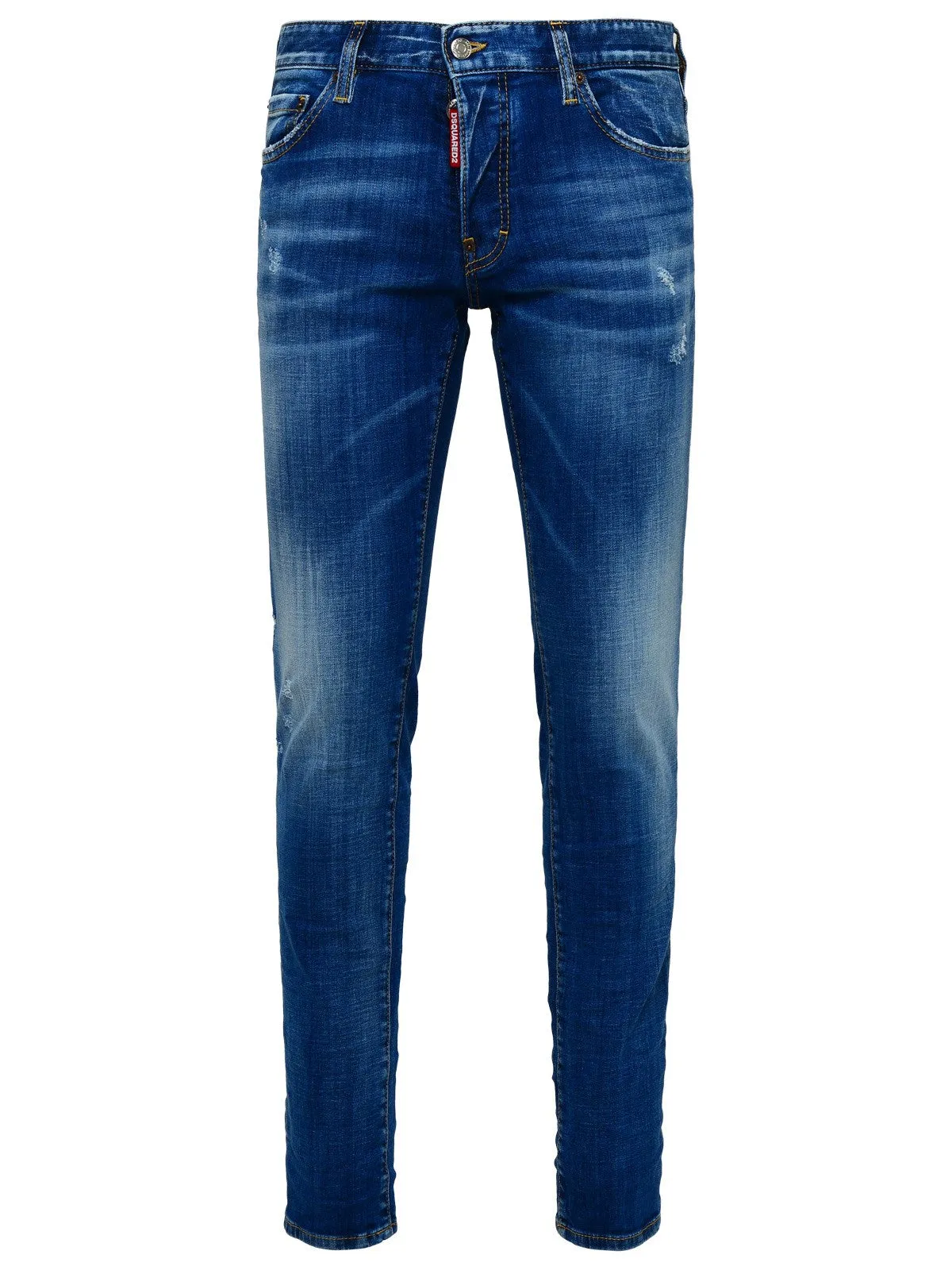 Dsquared2 Logo Patch Stonewashed Skinny Jeans