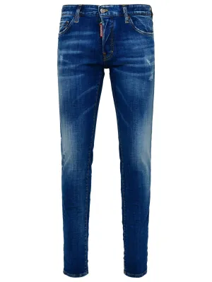 Dsquared2 Logo Patch Stonewashed Skinny Jeans