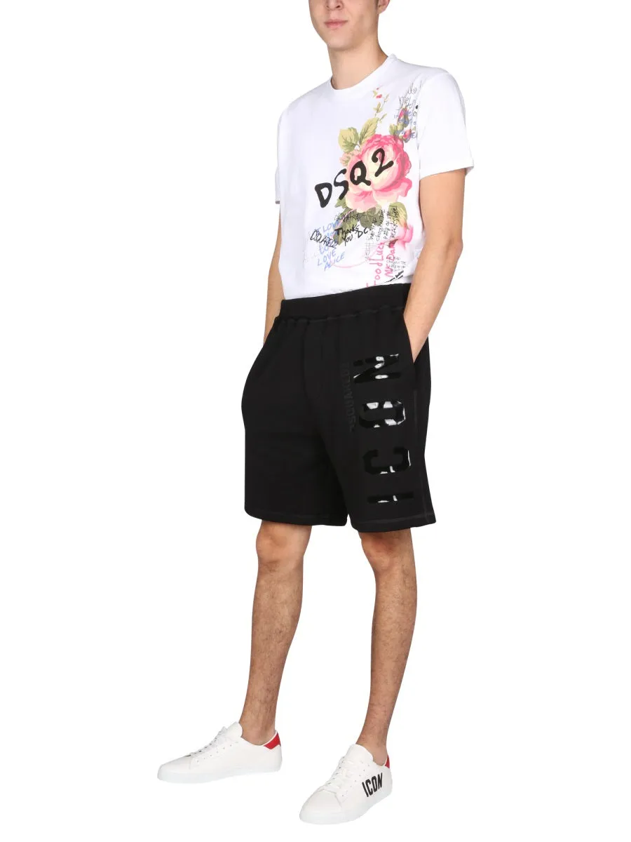 Dsquared2 Logo Printed Shorts