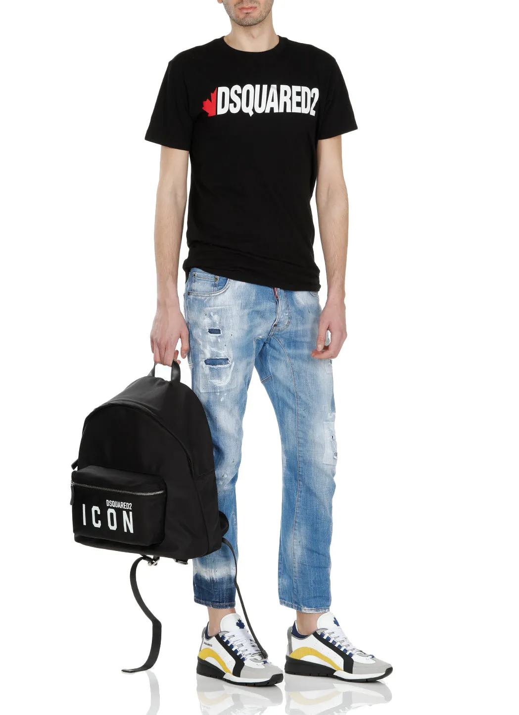 Dsquared2 Ripped Straight Leg Jeans