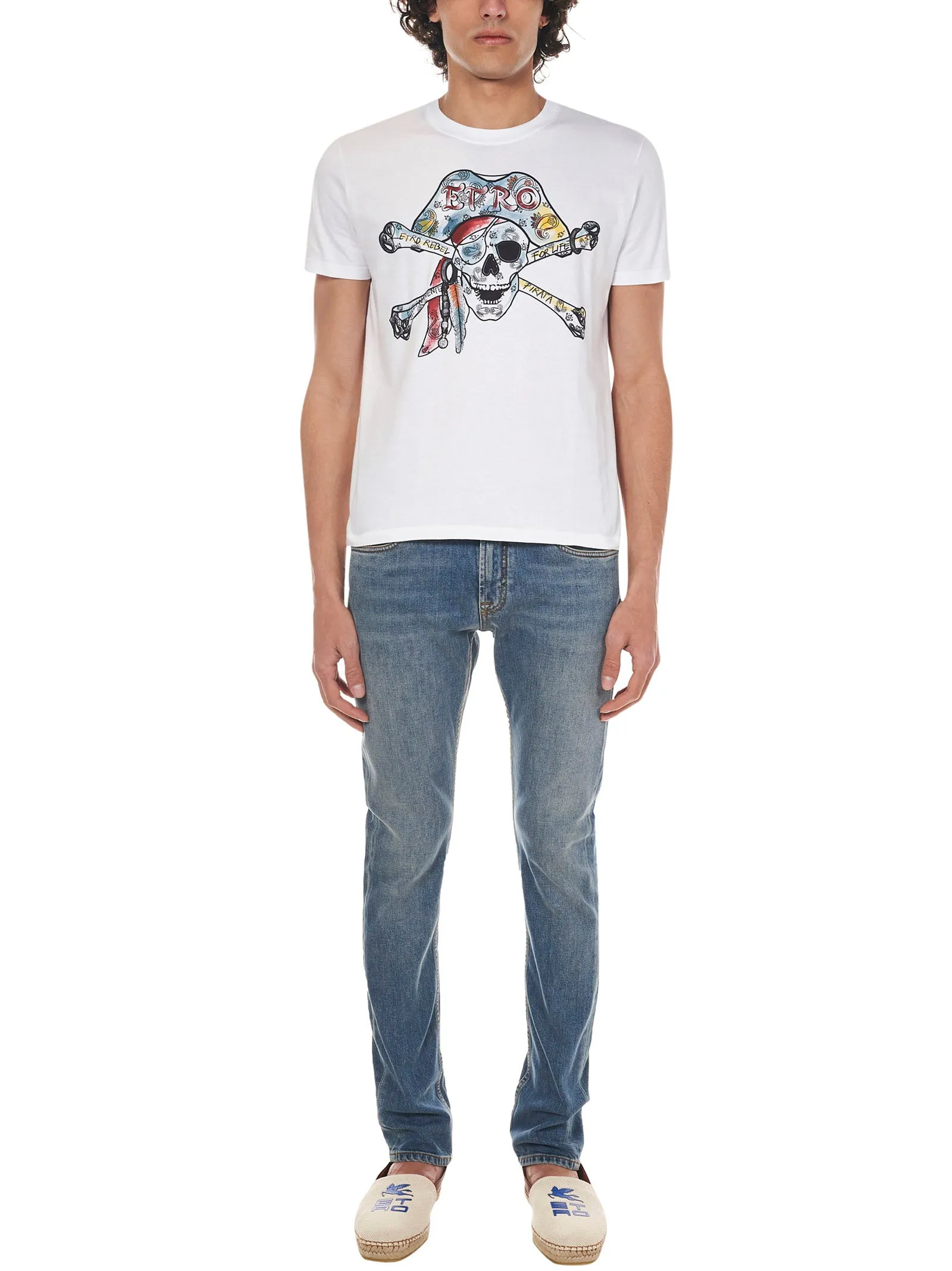 Etro Back Graphic Print Jeans