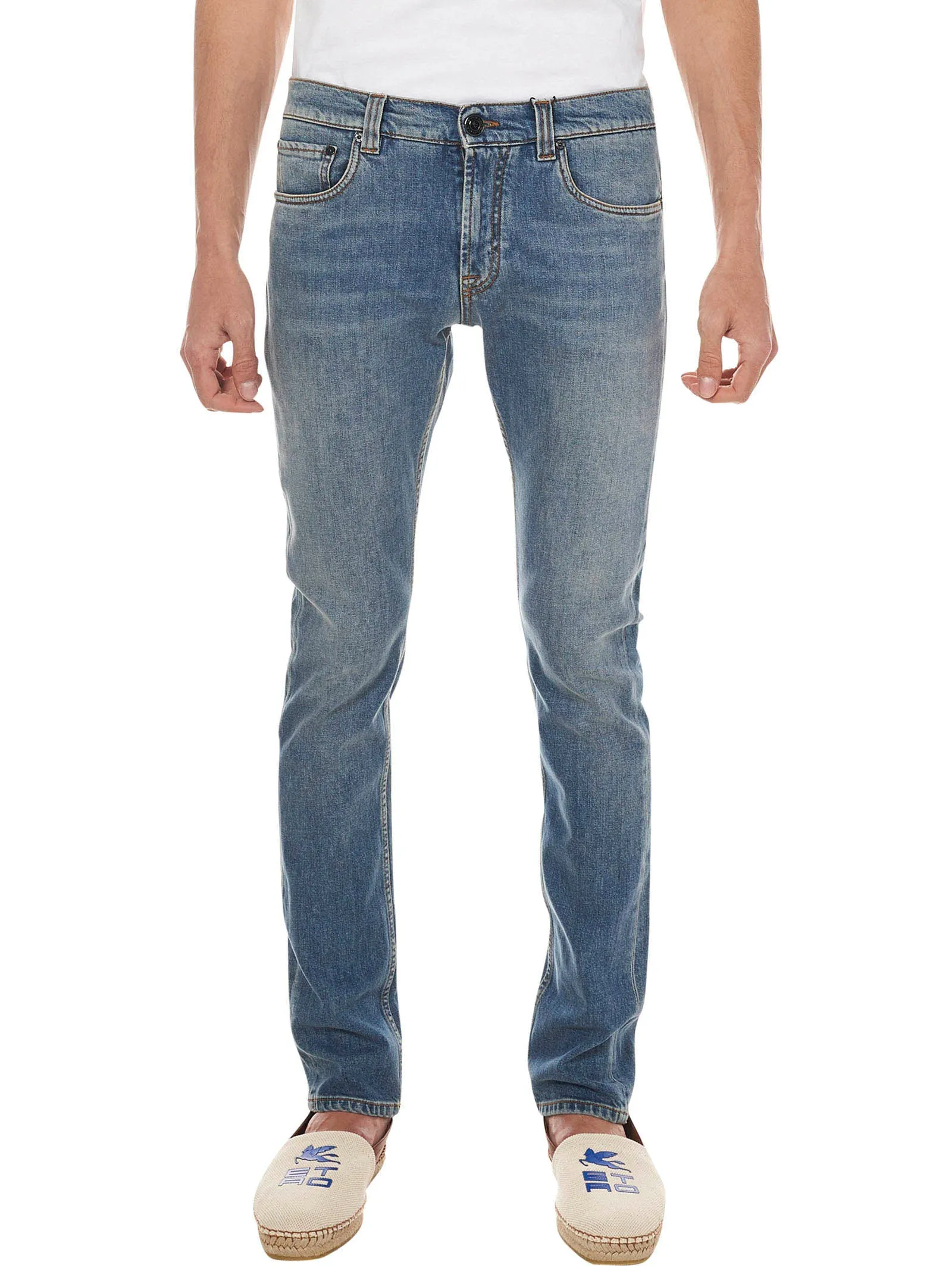 Etro Back Graphic Print Jeans