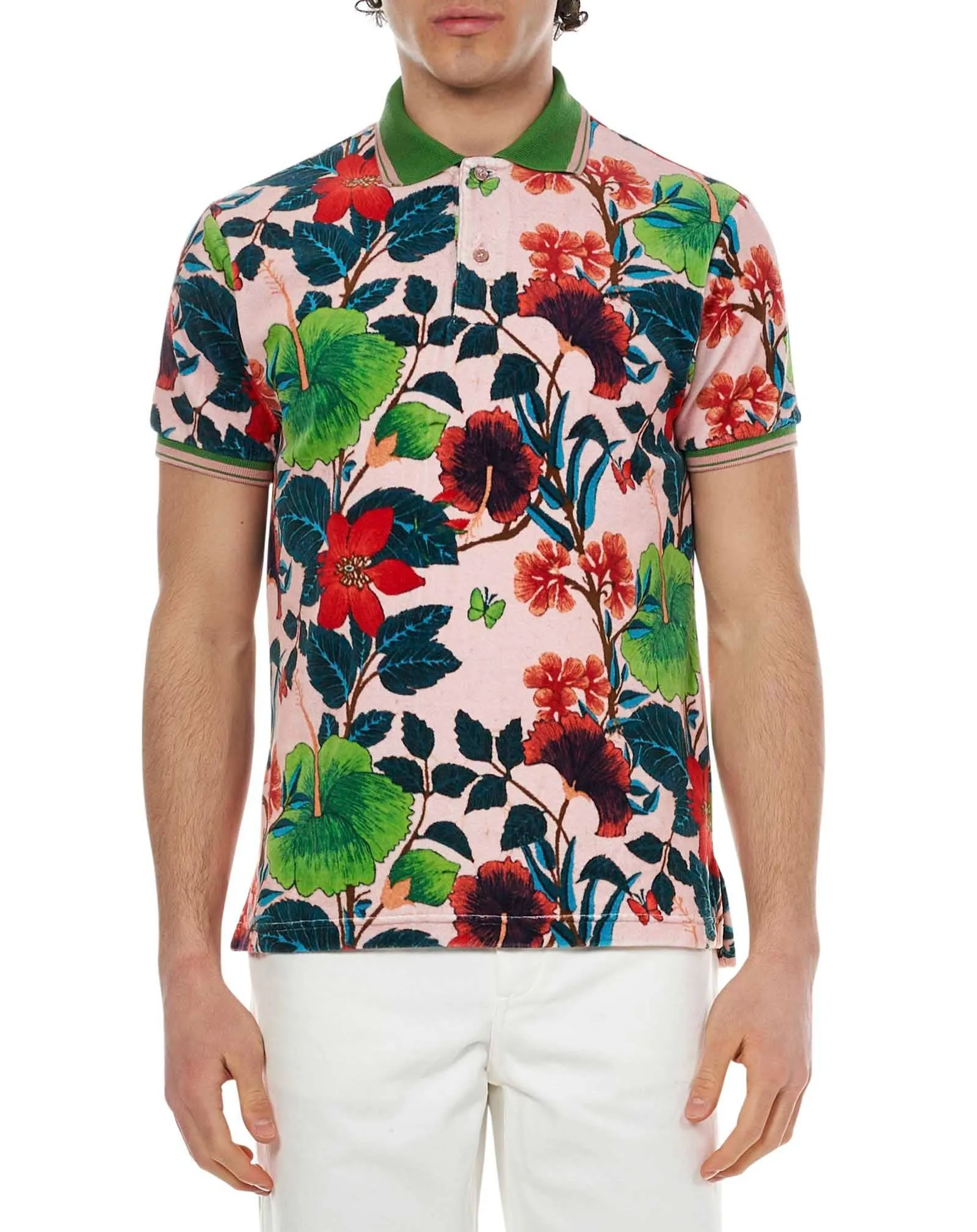 Etro Floral Printed Short-Sleeved Polo Shirt