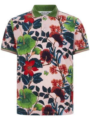 Etro Floral Printed Short-Sleeved Polo Shirt