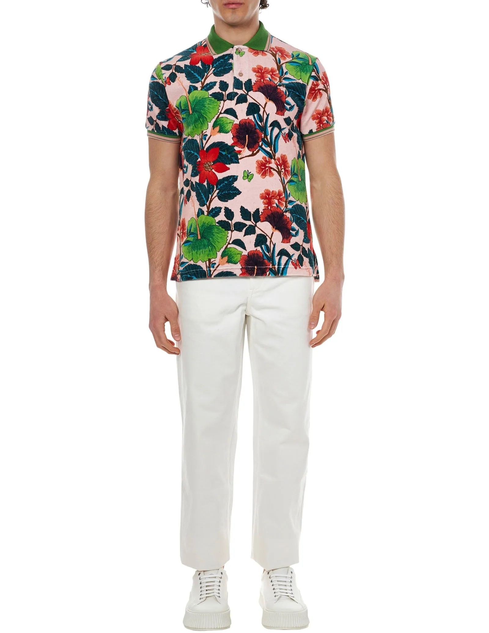 Etro Floral Printed Short-Sleeved Polo Shirt