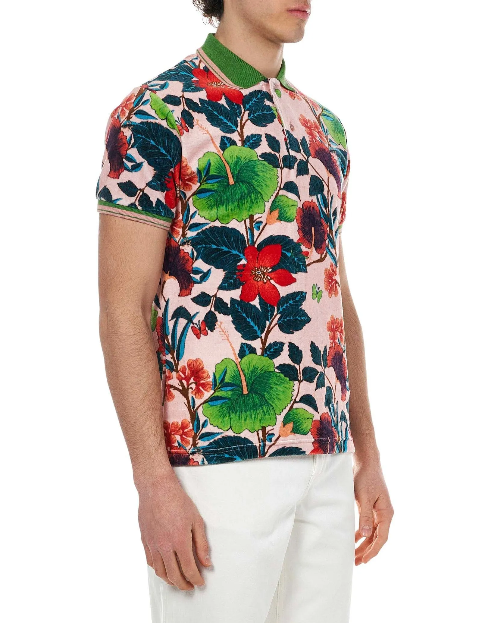 Etro Floral Printed Short-Sleeved Polo Shirt