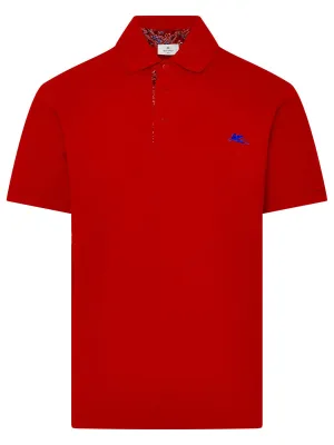 Etro Logo Embroidered Buttoned Polo Shirt