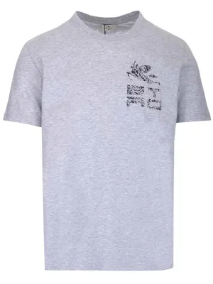 Etro Logo Embroidered Crewneck T-Shirt
