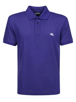 Etro Logo Embroidered Short-Sleeved Polo Shirt