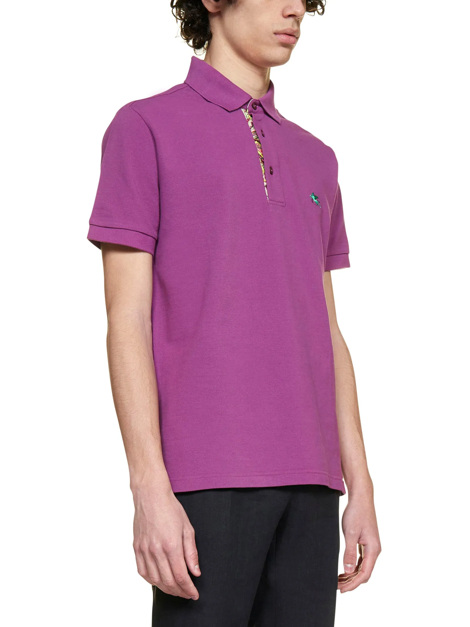 Etro Logo Embroidered Short-Sleeved Polo Shirt