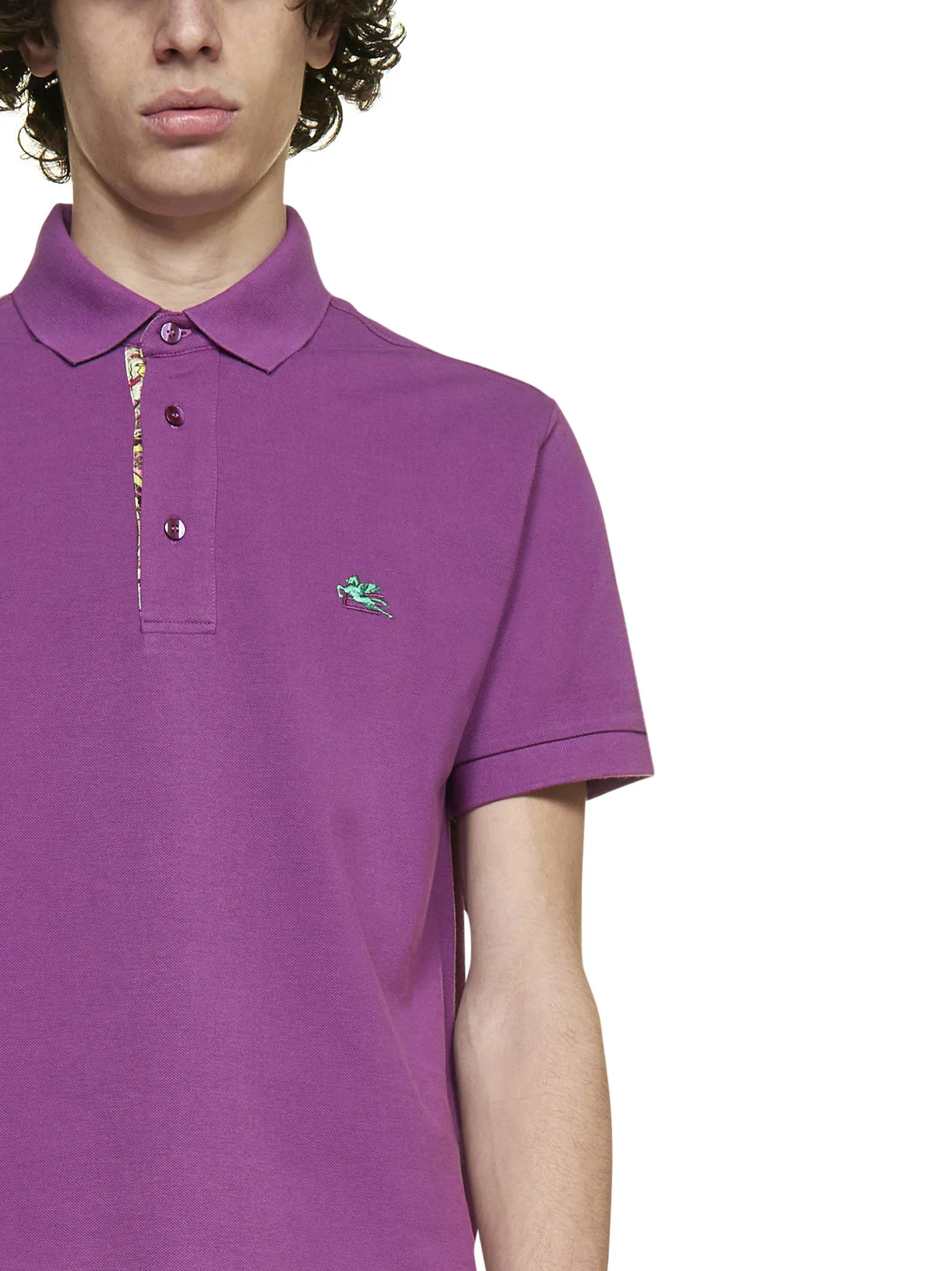 Etro Logo Embroidered Short-Sleeved Polo Shirt