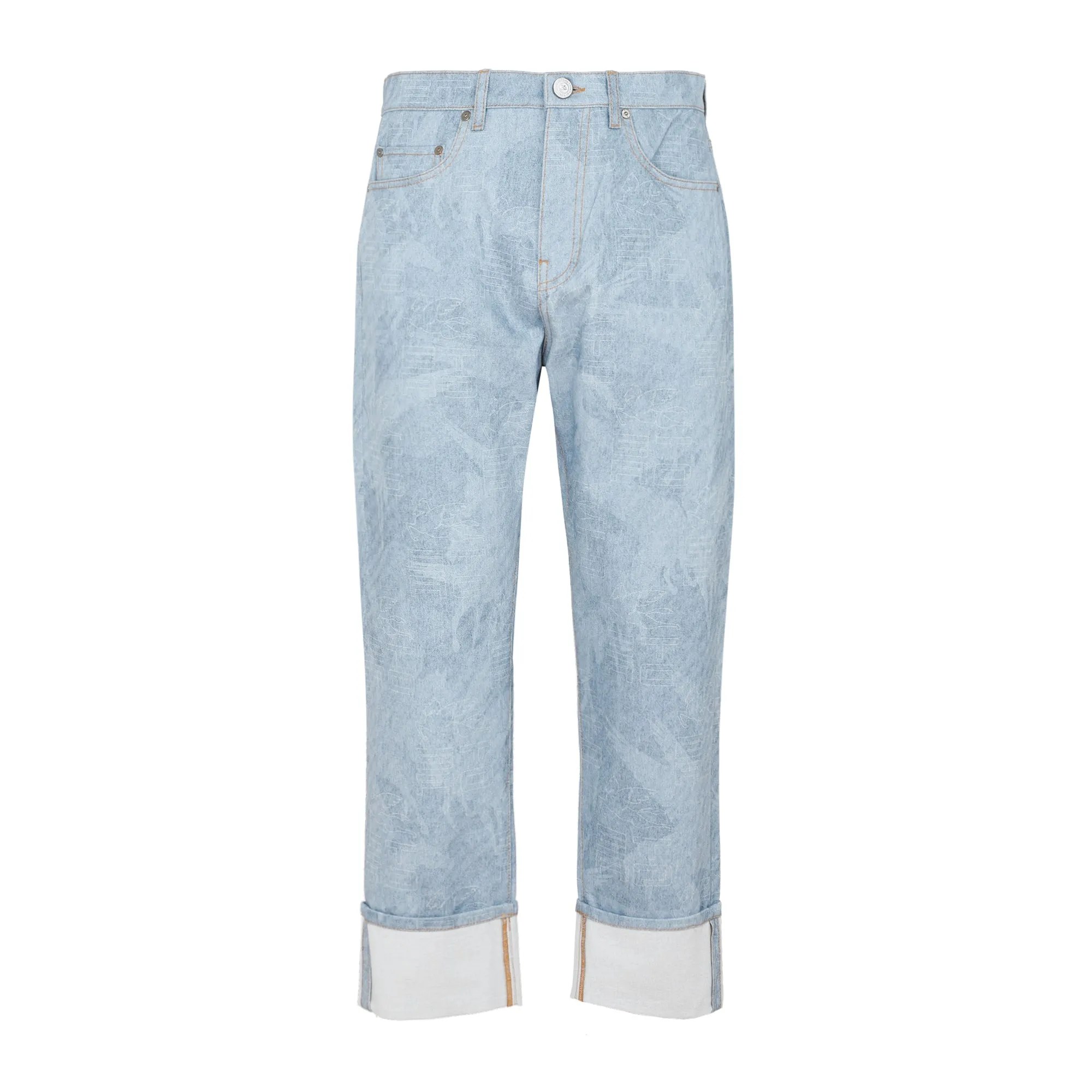Etro Logo Patch Buttoned Cropped Jeans