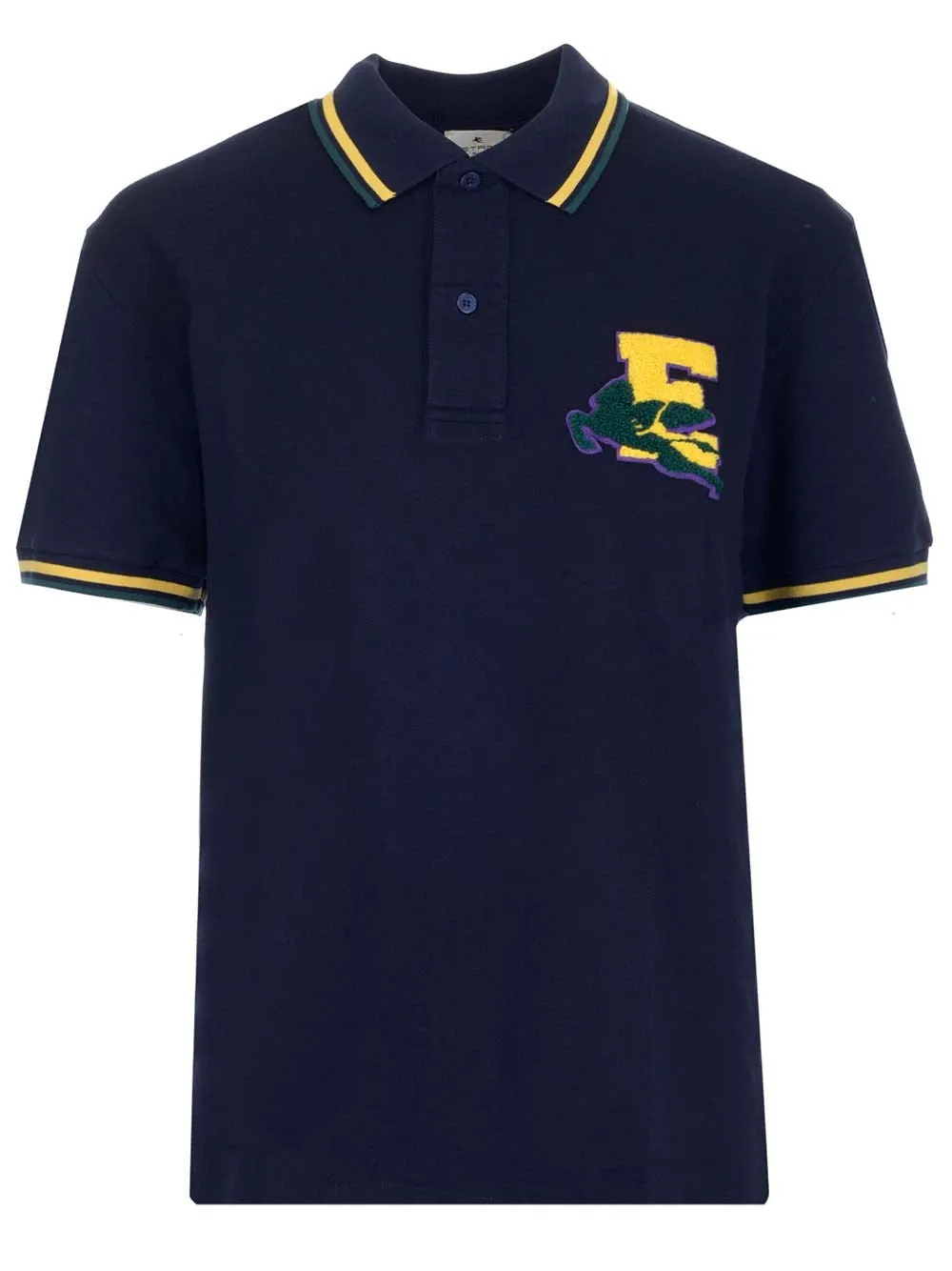 Etro Logo Patch Short-Sleeved Polo Shirt