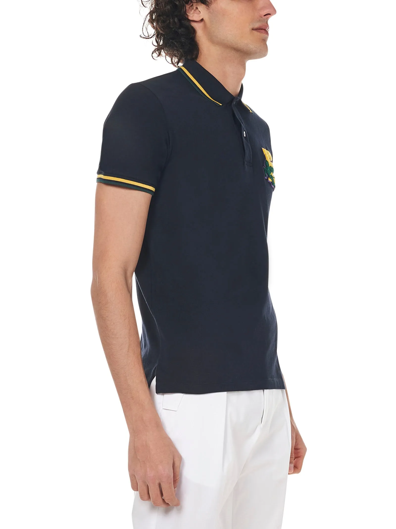 Etro Logo Patch Short-Sleeved Polo Shirt