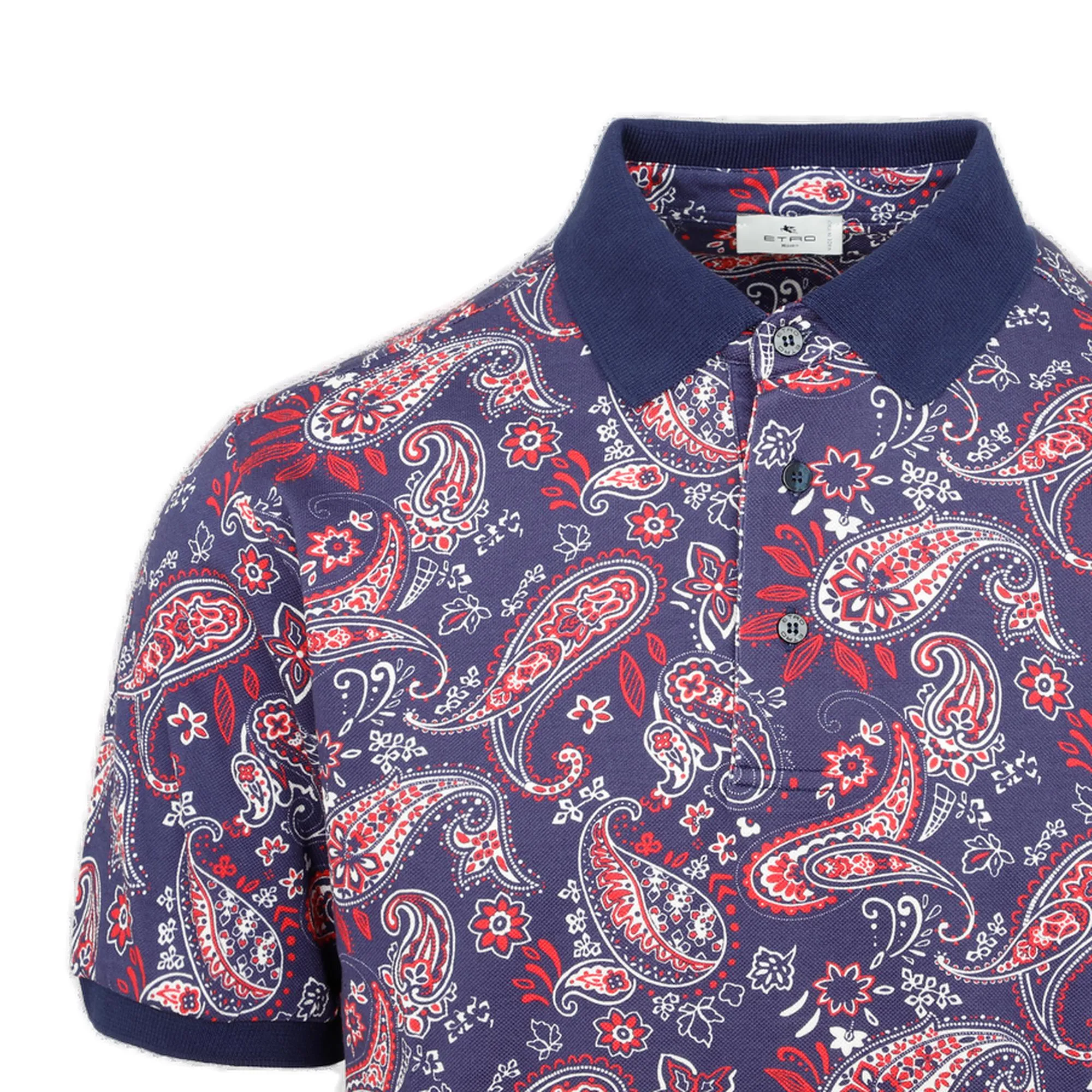 Etro Paisley Printed Short-Sleeved Polo Shirt