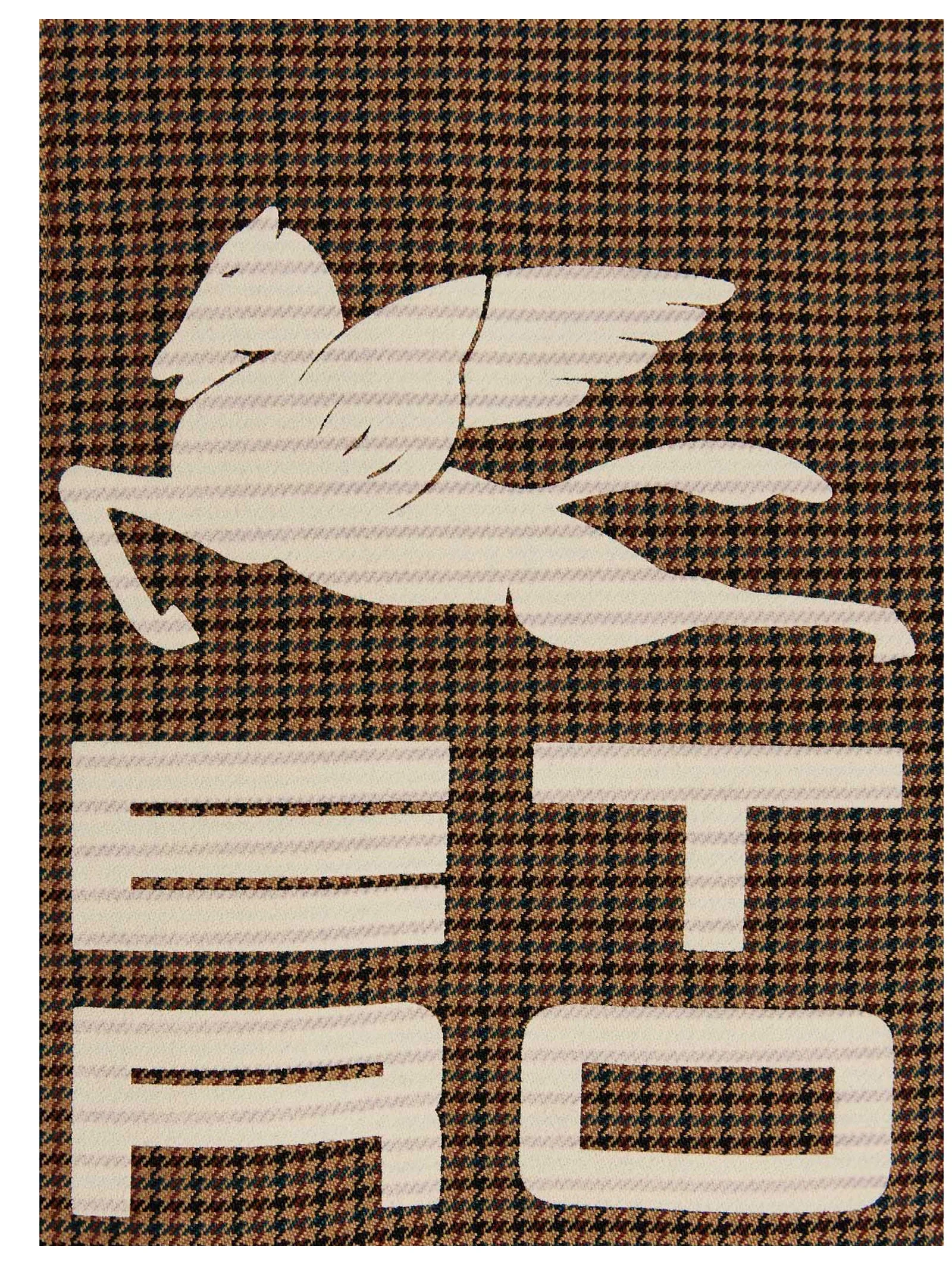 Etro Placed Logo Print Check Bomber Jacket