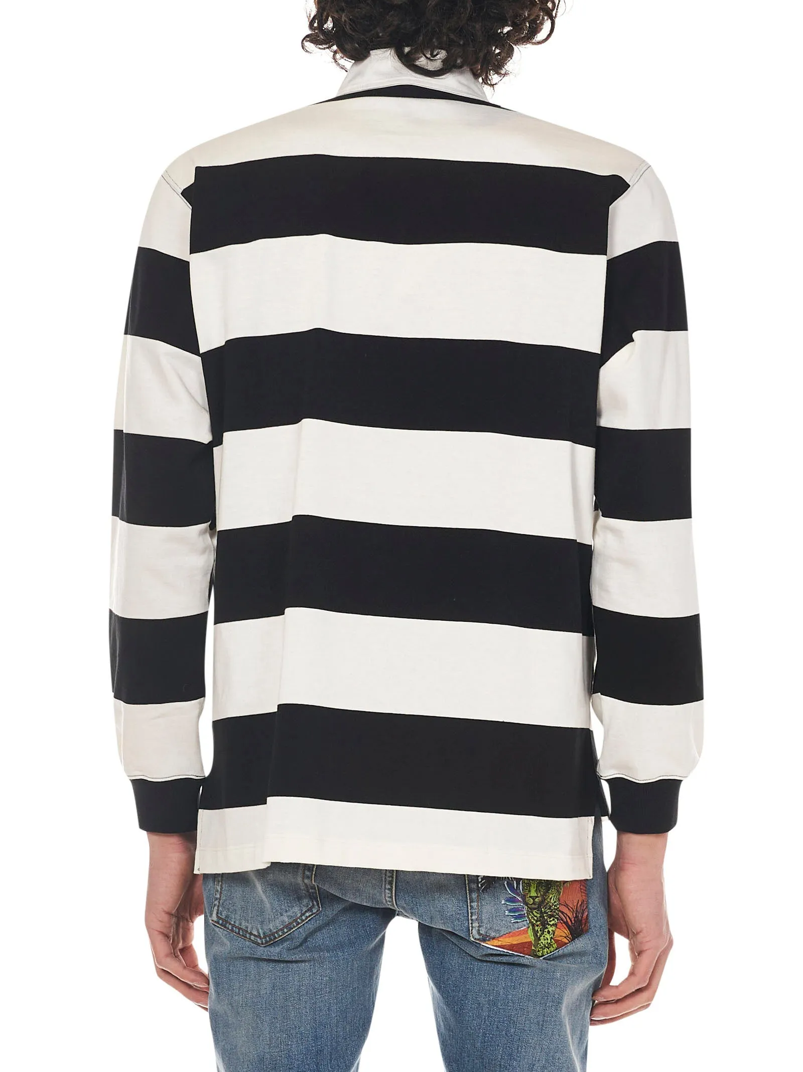 Etro Rugby-Striped Long-Sleeved Polo Shirt