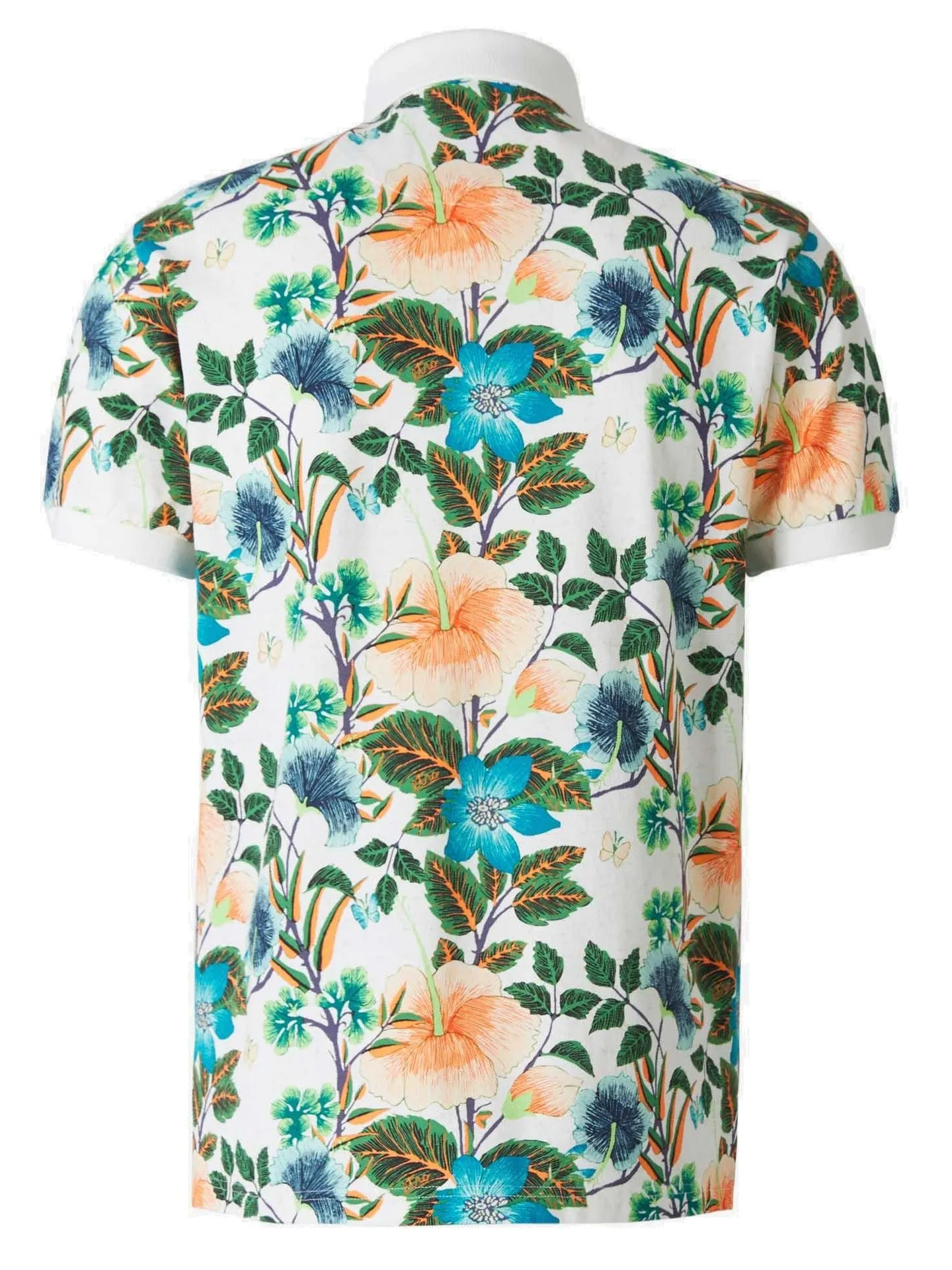 Etro Short-Sleeve Floral Printed Polo Shirt