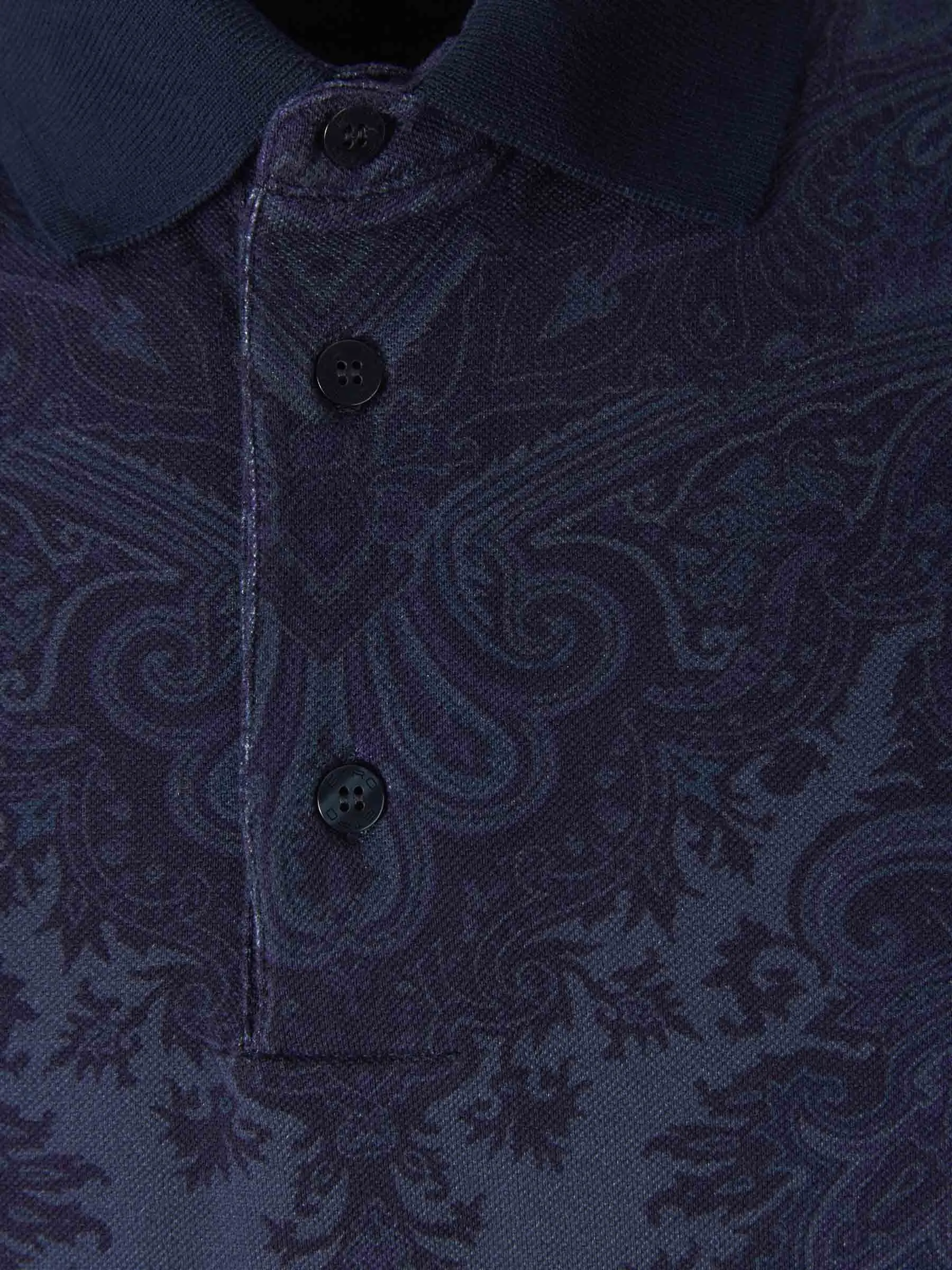 Etro Short-Sleeve Paisley Printed Polo Shirt