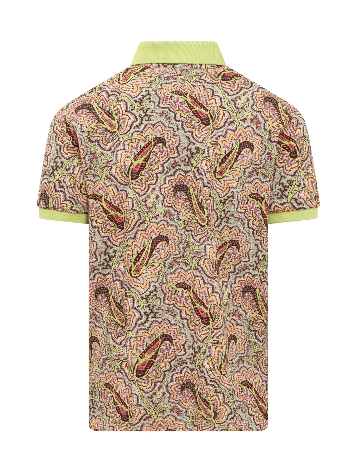 Etro Short-Sleeve Pattern Printed Polo Shirt