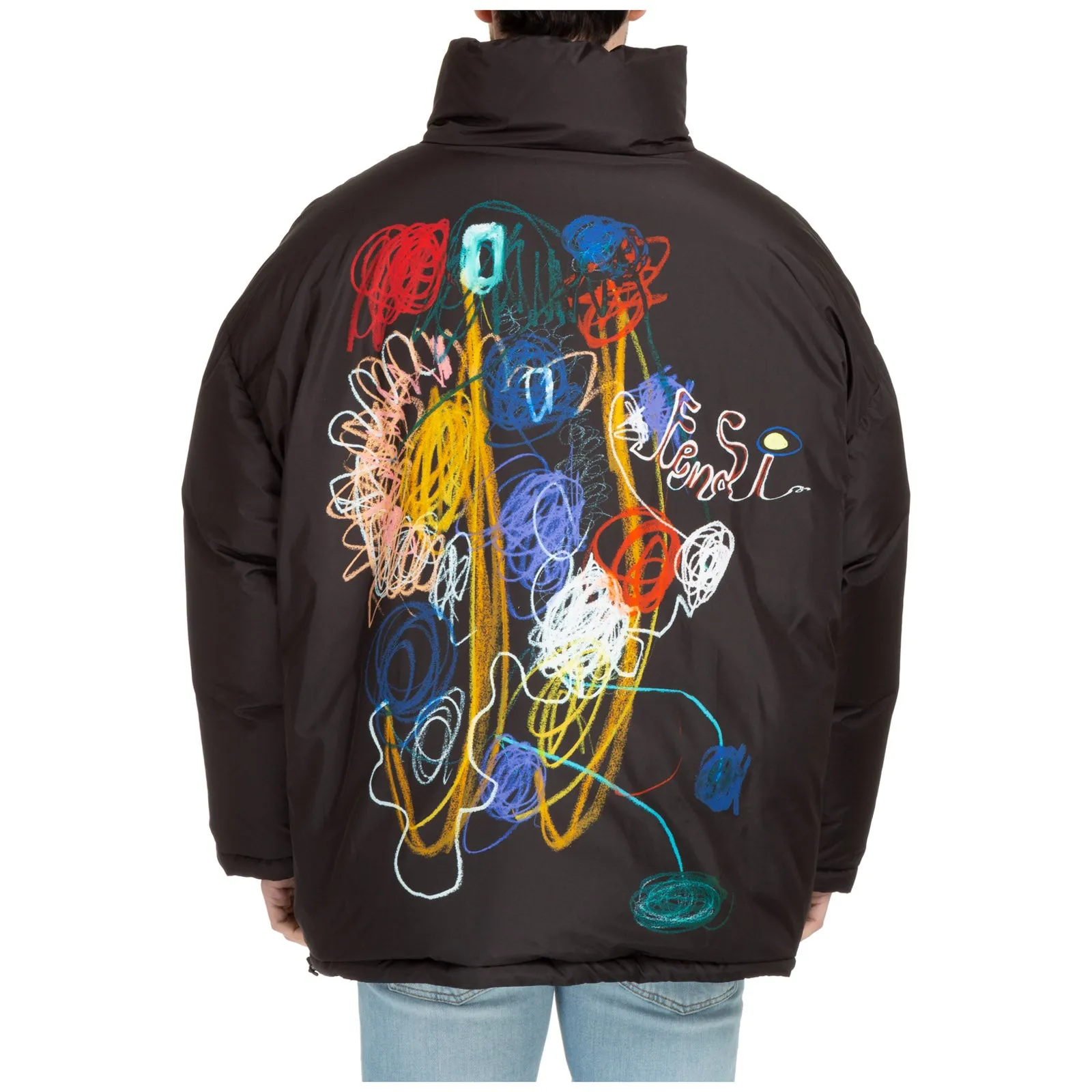 Fendi Logo Detailed Zip-Up Jacket