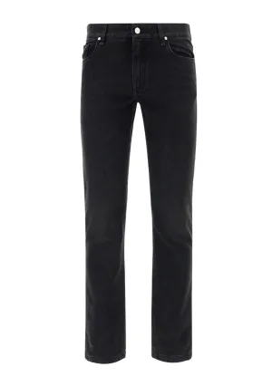 Fendi Logo Patch Mid-Rise Jeans