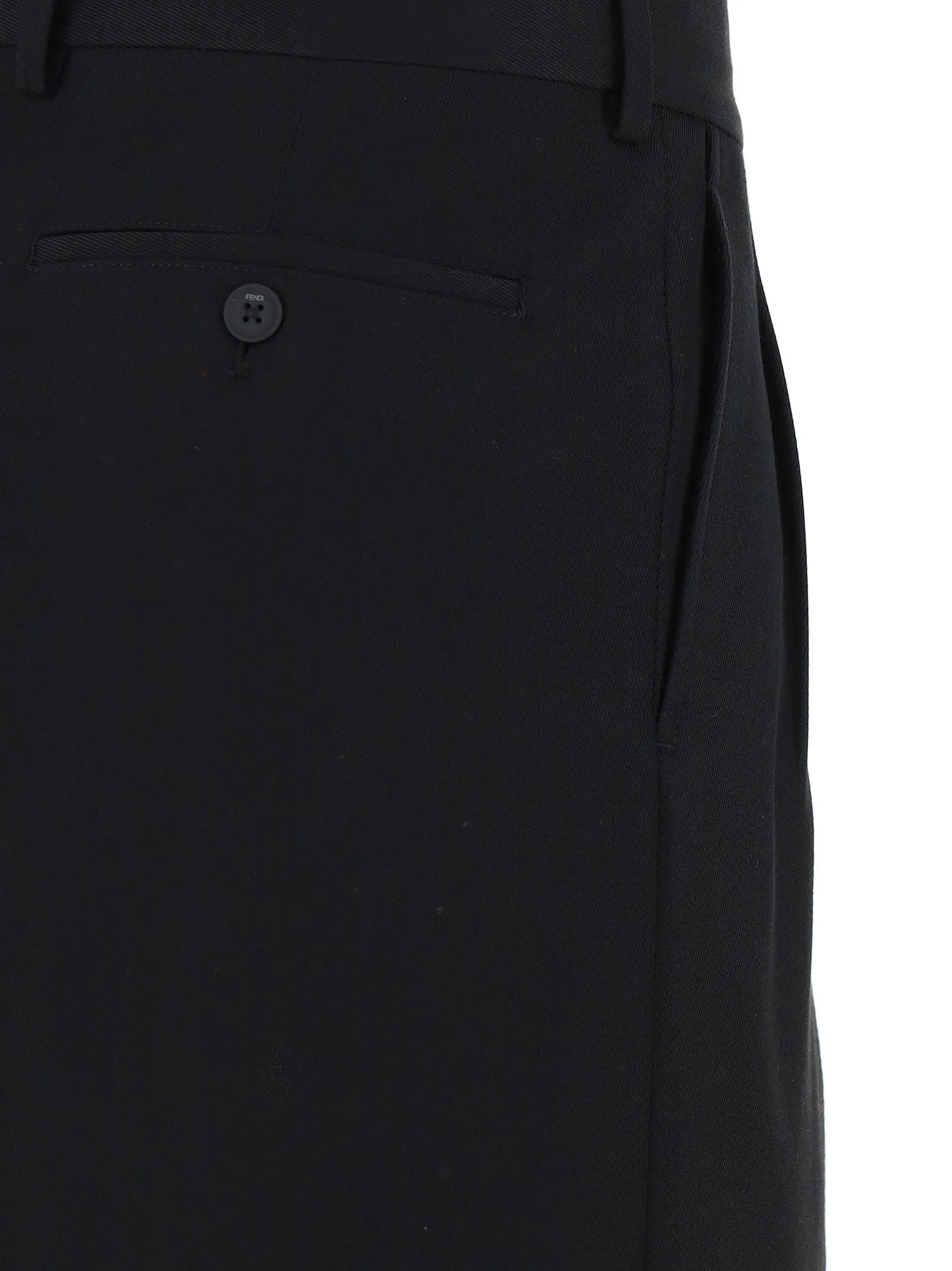 Fendi Logo Plaque Tailored Bermuda Shorts